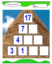 Çıkarma Pramidi Çalışma Sayfaları